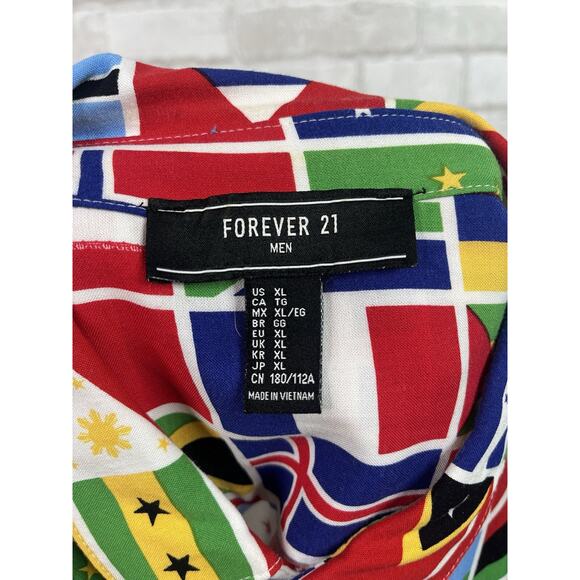 Forever 21 Button Down Shirt Flags - Picture 12 of 13